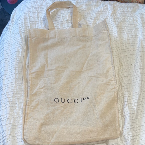 Gucci 100 Light Tan Canvas Tote - Picture 1 of 1